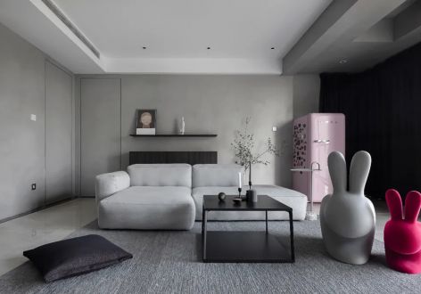 南山御峯100㎡三居室现代风格装修案例