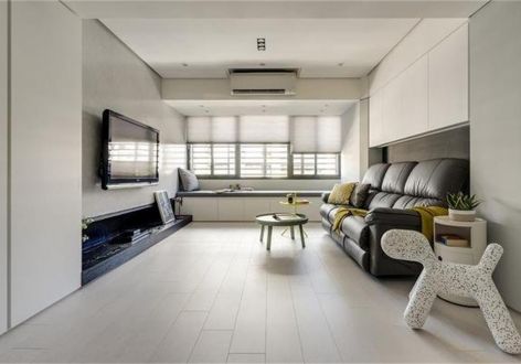 富力天禧城现代二居室96平米装修案例