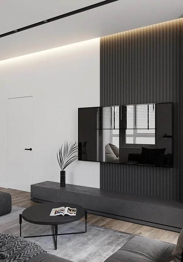 90平现代风装修案例,经典全黑搭配!