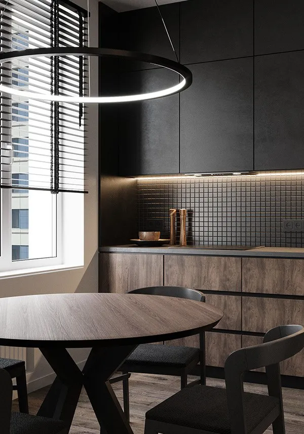 90平现代风装修案例,经典全黑搭配!