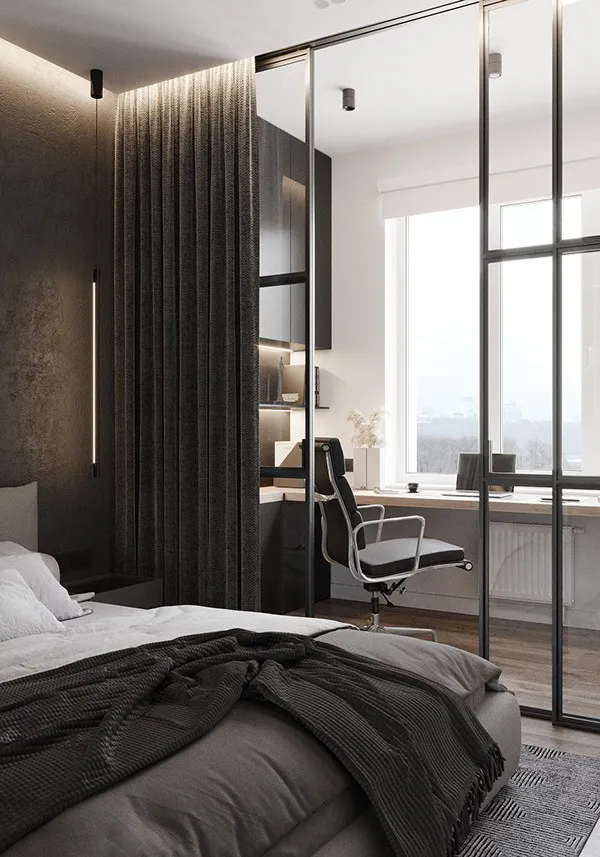 90平现代风装修案例,经典全黑搭配!