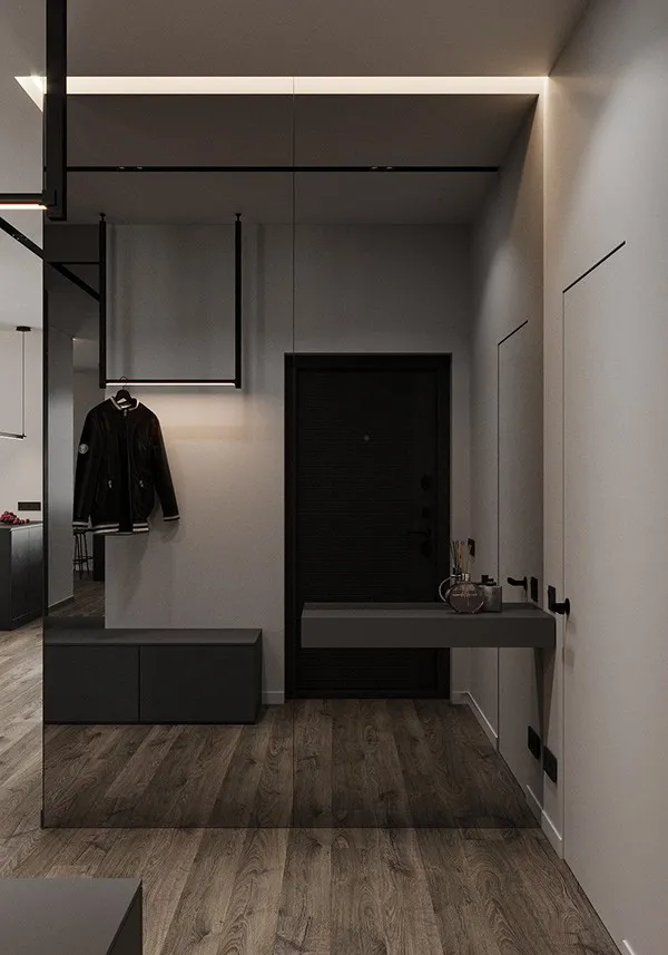 90平现代风装修案例,经典全黑搭配!