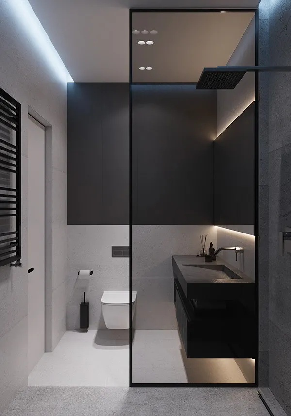 90平现代风装修案例,经典全黑搭配!