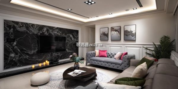 金沙宸宇公馆简约风格117㎡设计方案