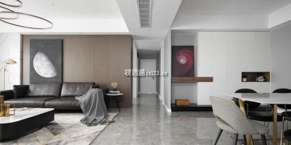 天保上城观景现代风格131㎡设计方案