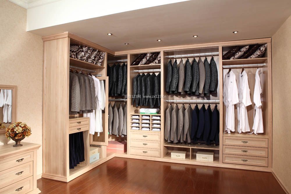 衣柜,现代简约实木转角衣柜