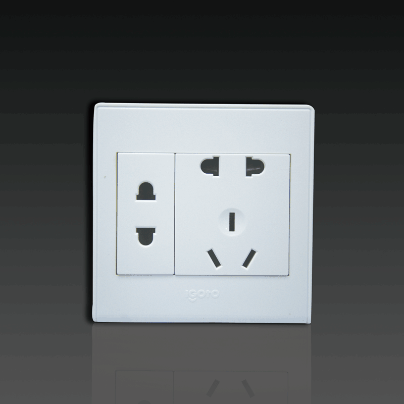 格兰明装系列三孔插座