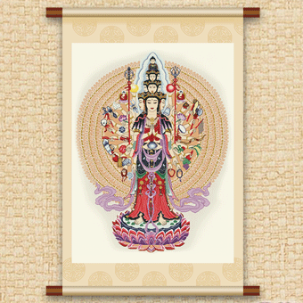 皇室欧洲十字绣千手观音