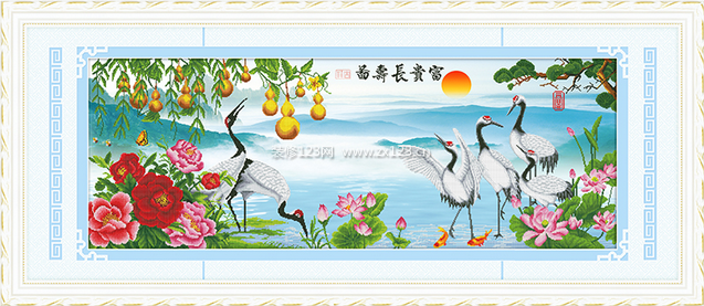 金钻十字绣富贵长寿图t62002