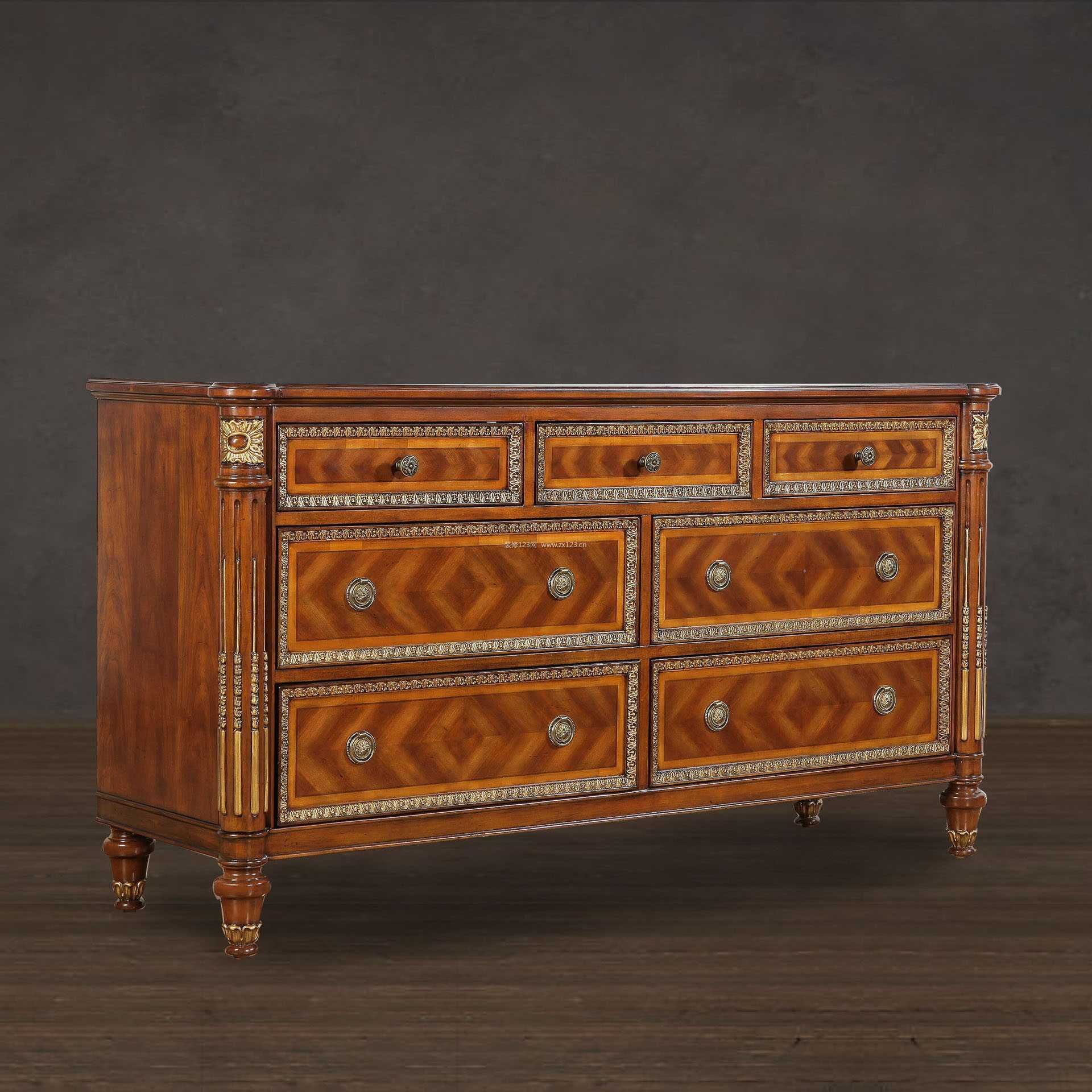 储物柜,欧式古典实木储物柜