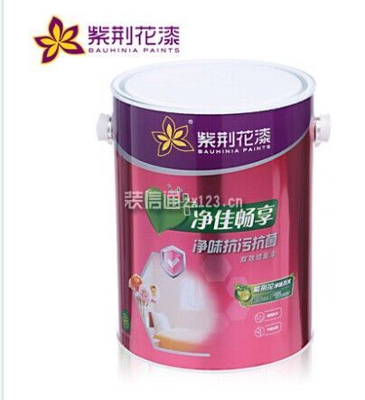 紫荆花净味抗污抗菌双效墙面漆