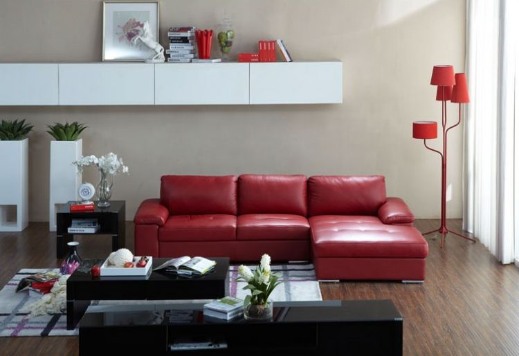 沙发,现代时尚枣红色沙发