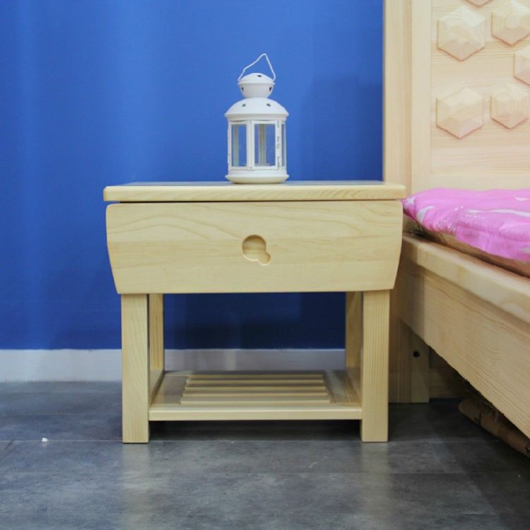 床头柜,现代风实木镂空床头柜