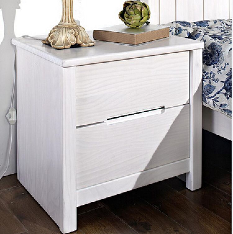 床头柜,现代风枫木白色床头柜