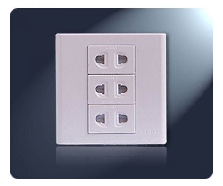 正泰new9-e106a三联二极插座_装信通网家居百科