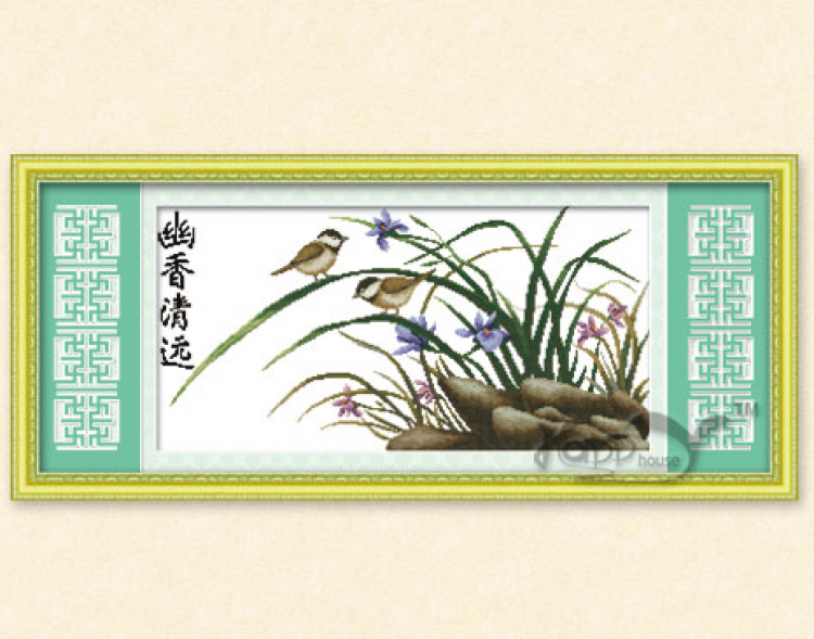 乐家家十字绣幽香清远hh1029