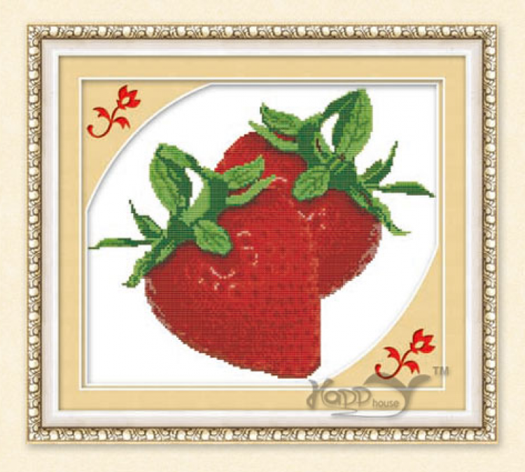 乐家家十字绣甜美草莓