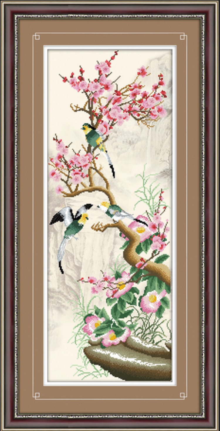 乐家家十字绣鸟语花香-竹