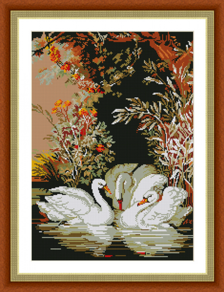 金钻十字绣天鹅湖f-1229