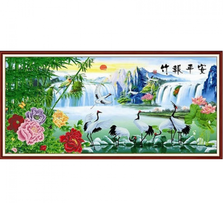 乐家家十字绣竹报平安fj1003