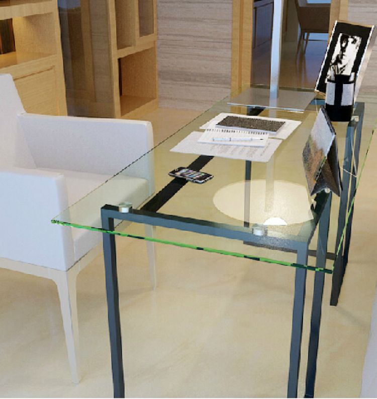 书桌英式实木钢化玻璃书桌