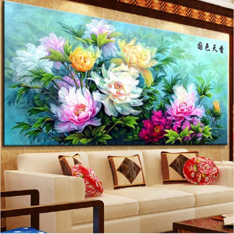 海开牡丹十字绣国色天香hh0676