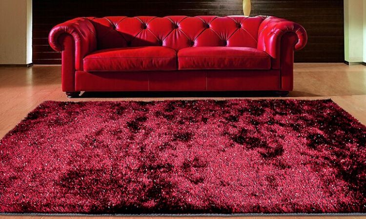 东升地毯纯色黑红色