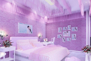 紫色卧室装修