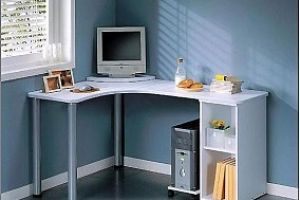 小卧室电脑桌书架