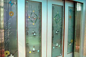 艺术玻璃门
