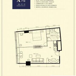 广安壹号户型图A户型 1室1厅1卫
