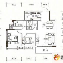 翠华花园二期户型J户型图