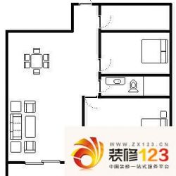 魅力之城户型图2室 户型图 2室2厅1卫1厨