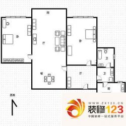 紫萝园户型图户型图 2室2厅2卫1厨