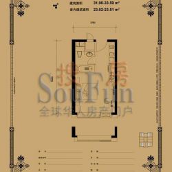 设计师广场户型图H户型 1室1卫1厨