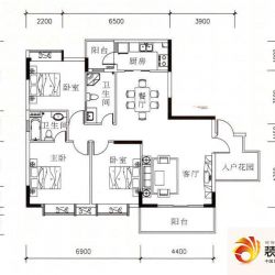 翠华花园二期C户型户型图