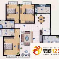 上海 合虹公寓4室 户型图
