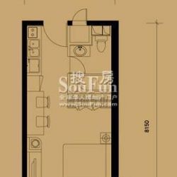 设计师广场户型图I户型 1室1卫1厨