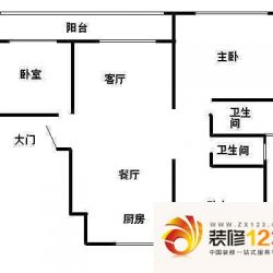 魅力之城户型图3室 户型图 3室2厅2卫1厨