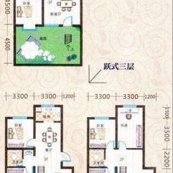 丽景水岸户型图标准层跃式三层户型图 6室4厅2卫1厨