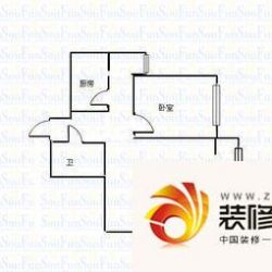 汇达公寓 1室 户型图