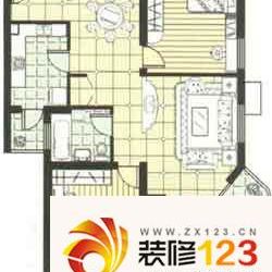 上海 华昌公寓 2室 户型图