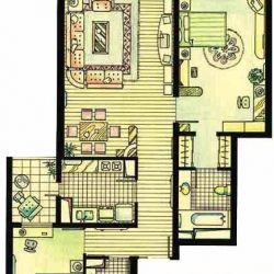 紫竹花园户型图户型图 2室1厅1卫1厨