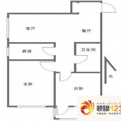 紫芳园户型图06户型 2室2厅2卫1厨