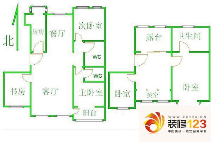 天秀花园古月园 0室 户型图