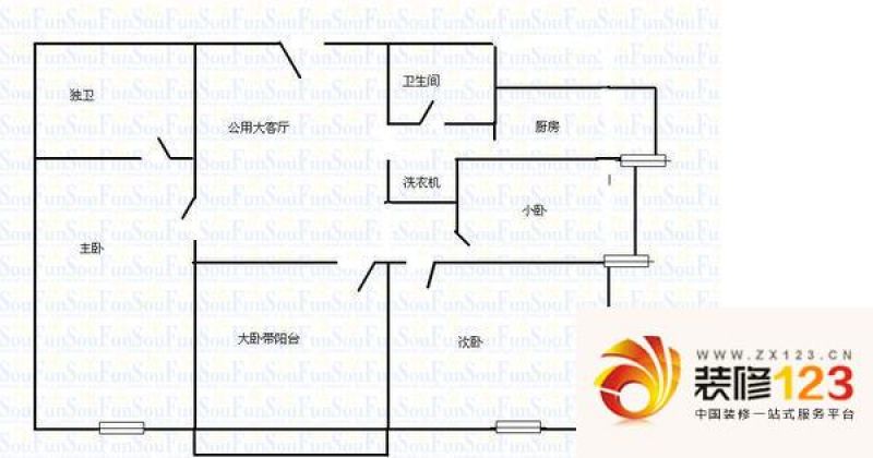 五道口嘉园 0室 户型图