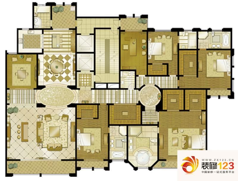 常州巨凝金水岸巨凝金水岸户型图a户型图 6室3厅5卫1厨图片大全-我的