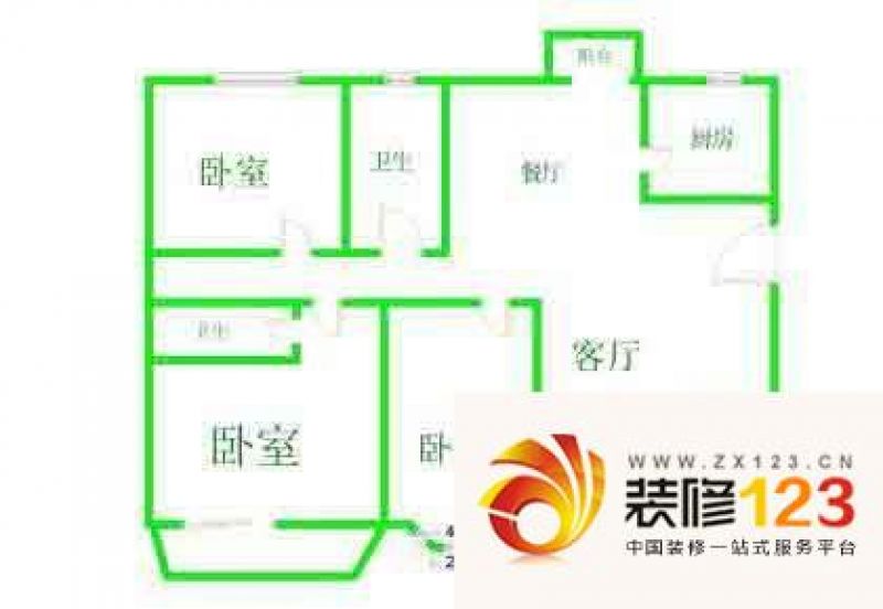 上海 合虹公寓4室 户型图