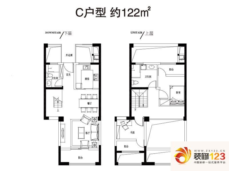 中航城国际社区户型图复式c户型
