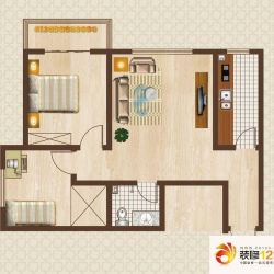 天洲沁园户型图1-04户型 2室1厅1 ...